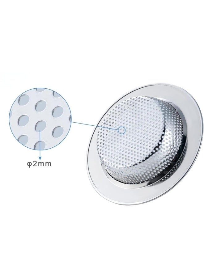 هابي هوم مصفاة حوض ستانلس ستيل باللون الفضي مقاس 11.5 سم – فلتر تصريف قوي مقاوم للصدأ لالتقاط بقايا الطعام والشعر والشوائب – مقاس عالمي مناسب لأحواض المطبخ والحمام والدش والمرحاض وحوض الغسيل وفتحات تصريف البلكونة – تصميم متين مصقول سهل التنظيف وقابل لإعادة الاستخدام - Image 4